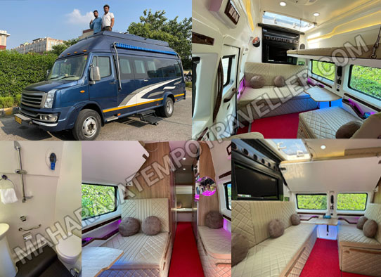 9 seater luxury caravan with toilet washroom on rent in delhi