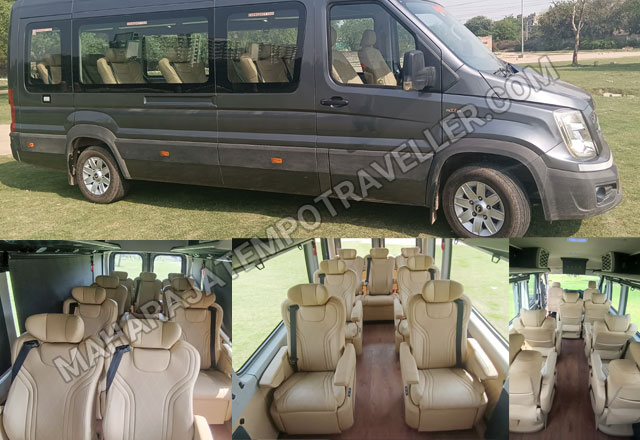 10 seater force urbania modified seats van on rent in delhi