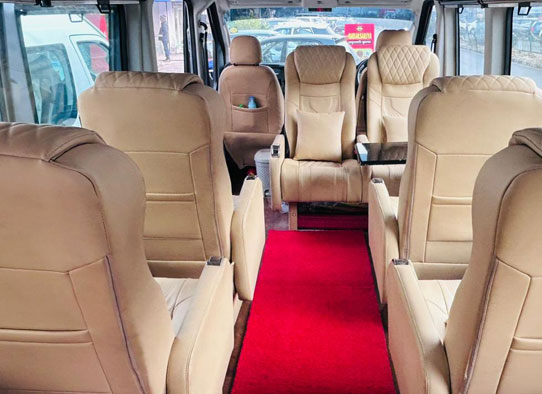 force urbania van with 1x1 maharaja seats hire delhi